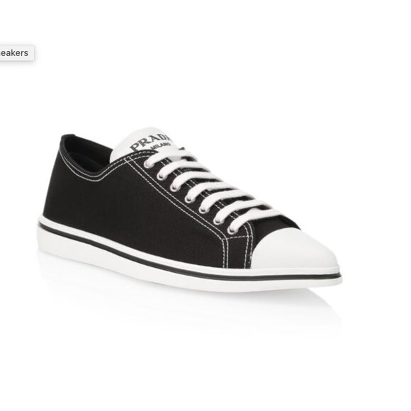 Prada Point-Toe Canvas Sneakers - gently worn - like new - Picture 1 of 9